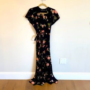 Christy Dawn Floral Wrap Dress, Large